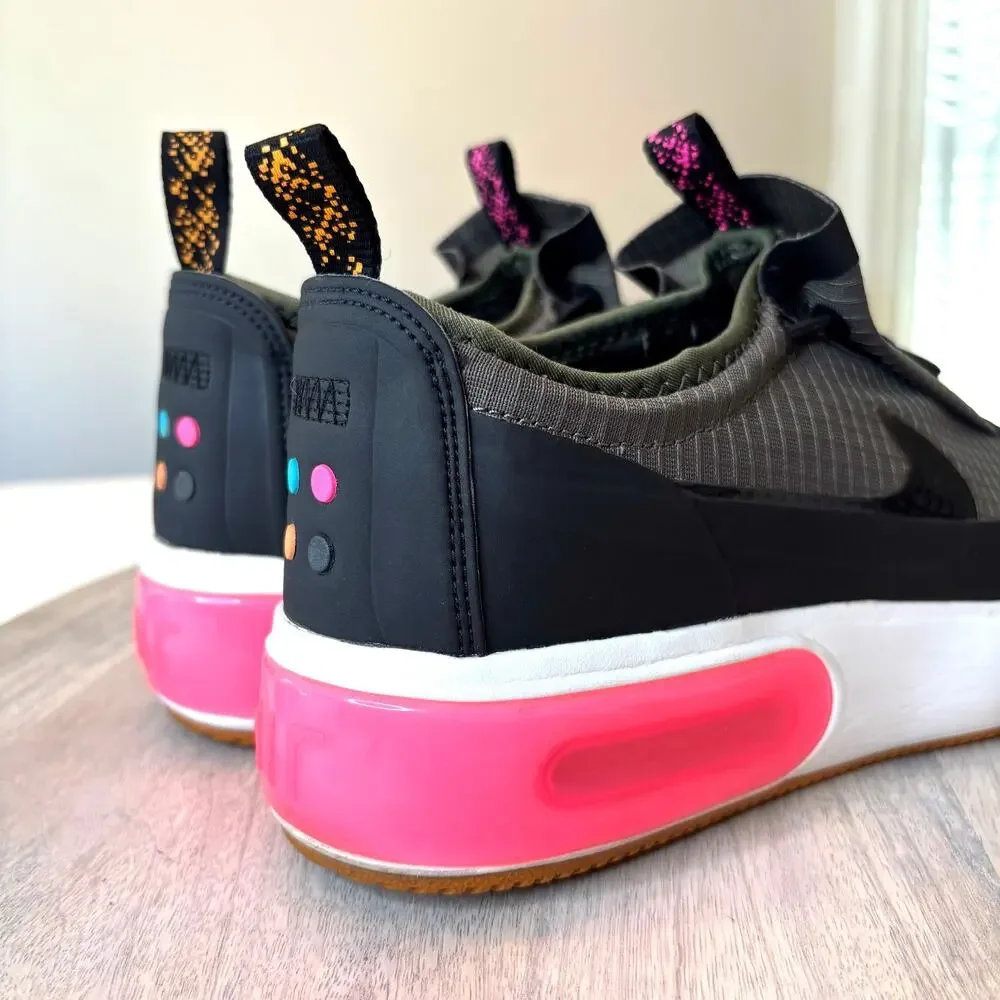 Nike Air Max Dia SE BQ9665-301 Women's 8.5 Cargo Khaki Pink Slip On Sneakers